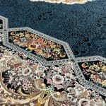 350 x 250cm Persian Navy Kirman Floral Rug - Image 3