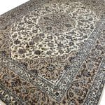 341 x 252cm Hand Knotted Persian Kashan Cream Wool Rug - Image 2