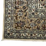 341 x 252cm Hand Knotted Persian Kashan Cream Wool Rug - Image 8