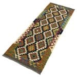 210 x 77cm Hand Woven Afghan Kilim Chobi Runner Rug - Image 2