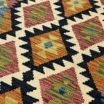 210 x 77cm Hand Woven Afghan Kilim Chobi Runner Rug - Image 3