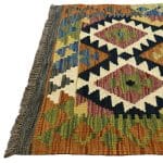 210 x 77cm Hand Woven Afghan Kilim Chobi Runner Rug - Image 4
