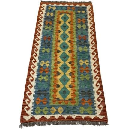 178 x 80cm Hand Woven Afghan Kilim Chobi Runner Rug