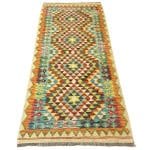 207 x 91cm Hand Woven Afghan Kilim Chobi Runner Rug