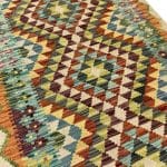 207 x 91cm Hand Woven Afghan Kilim Chobi Runner Rug - Image 2