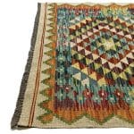 207 x 91cm Hand Woven Afghan Kilim Chobi Runner Rug - Image 4