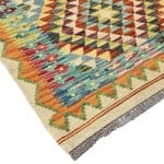207 x 91cm Hand Woven Afghan Kilim Chobi Runner Rug - Image 5