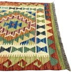 197 x 80cm Hand Woven Afghan Kilim Chobi Runner Rug - Image 4