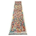 392 x 83cm Hand Woven Afghan Kilim Chobi Runner Rug