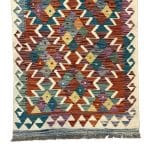 392 x 83cm Hand Woven Afghan Kilim Chobi Runner Rug - Image 4
