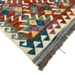 392 x 83cm Hand Woven Afghan Kilim Chobi Runner Rug - Image 5