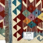 392 x 83cm Hand Woven Afghan Kilim Chobi Runner Rug - Image 6