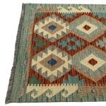 296 x 81cm Hand Woven Afghan Kilim Chobi Runner Rug - Image 5