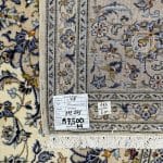 392 x 295cm Hand Knotted Persian Kashan Cream Wool Rug - Image 10