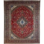 388 x 290cm Thick Pile Hand Knotted Persian Kashan Wool Rug