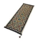 224 x 86cm Hand Woven Afghan Kilim Chobi Runner Rug - Image 3