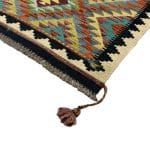 224 x 86cm Hand Woven Afghan Kilim Chobi Runner Rug - Image 4