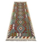 239 x 85cm Hand Woven Afghan Kilim Chobi Runner Rug