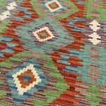 239 x 85cm Hand Woven Afghan Kilim Chobi Runner Rug - Image 2