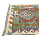 239 x 85cm Hand Woven Afghan Kilim Chobi Runner Rug - Image 4