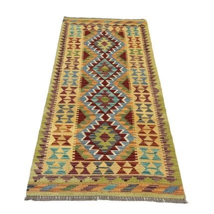 195 x 86cm Hand Woven Afghan Kilim Chobi Runner Rug
