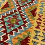 195 x 86cm Hand Woven Afghan Kilim Chobi Runner Rug - Image 2