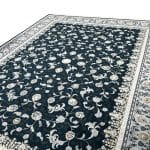 400 x 300cm Beautiful Kashan Design Navy Rug - Image 6