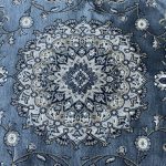 200 x 200cm Persian Kashan Design Grey Round Rug - Image 4