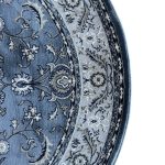 160 x 160cm Persian Design Floral Grey Round Rug - Image 5
