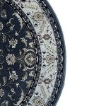 200 x 200cm Persian Floral Design Grey Round Rug - Image 4