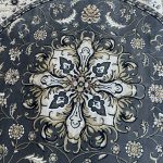 200 x 200cm Persian Floral Design Grey Round Rug - Image 5