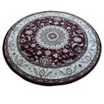 200 x 200cm Persian Design Floral Red Round Rug - Image 2