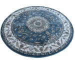 160 x 160 Persian Blue Ardakan Design Floral Round Rug - Image 2