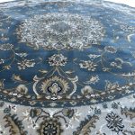 160 x 160 Persian Blue Ardakan Design Floral Round Rug - Image 3