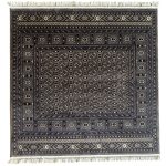 160 x 160cm Afghan Bokhara Design Brown Square Rug