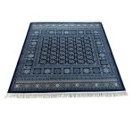 160 x 160cm Navy Bokhara Design Square Rug - Image 2