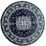 160 x 160cm Persian Kashan Mashad Design Round Rug