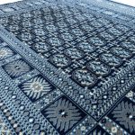 160 x 160cm Navy Bokhara Design Square Rug - Image 3