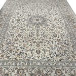 410 x 290 cm Hand Knotted Persian Cream Kashan Wool Rug - Image 3