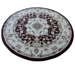 200 x 200cm Persian Mashad Design Red Round Rug - Image 2