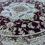 200 x 200cm Persian Mashad Design Red Round Rug - Image 3