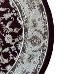 200 x 200cm Persian Mashad Design Red Round Rug - Image 5