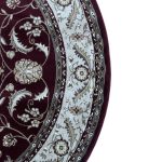 200 x 200cm Persian Design Floral Red Round Rug - Image 5
