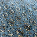 400 x 300cm Blue Bokhara Design Machine Made Rug - Image 6