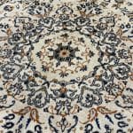 410 x 290 cm Hand Knotted Persian Cream Kashan Wool Rug - Image 6