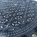 200 x 200cm Grey Bokhara Design Round Rug - Image 3