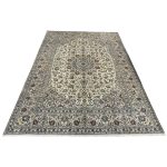 343 x 243cm Hand Knotted Ivory Kashan Persian Rug - Image 2