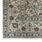 343 x 243cm Hand Knotted Ivory Kashan Persian Rug - Image 5