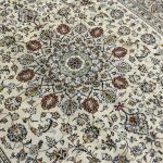 343 x 243cm Hand Knotted Ivory Kashan Persian Rug - Image 6