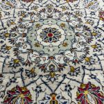 343 x 243cm Hand Knotted Ivory Kashan Persian Rug - Image 7
